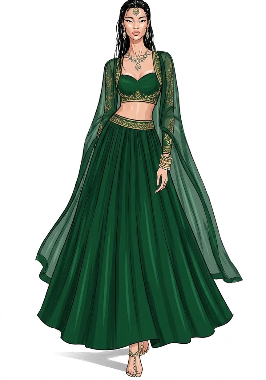 Final digital fashion illustration