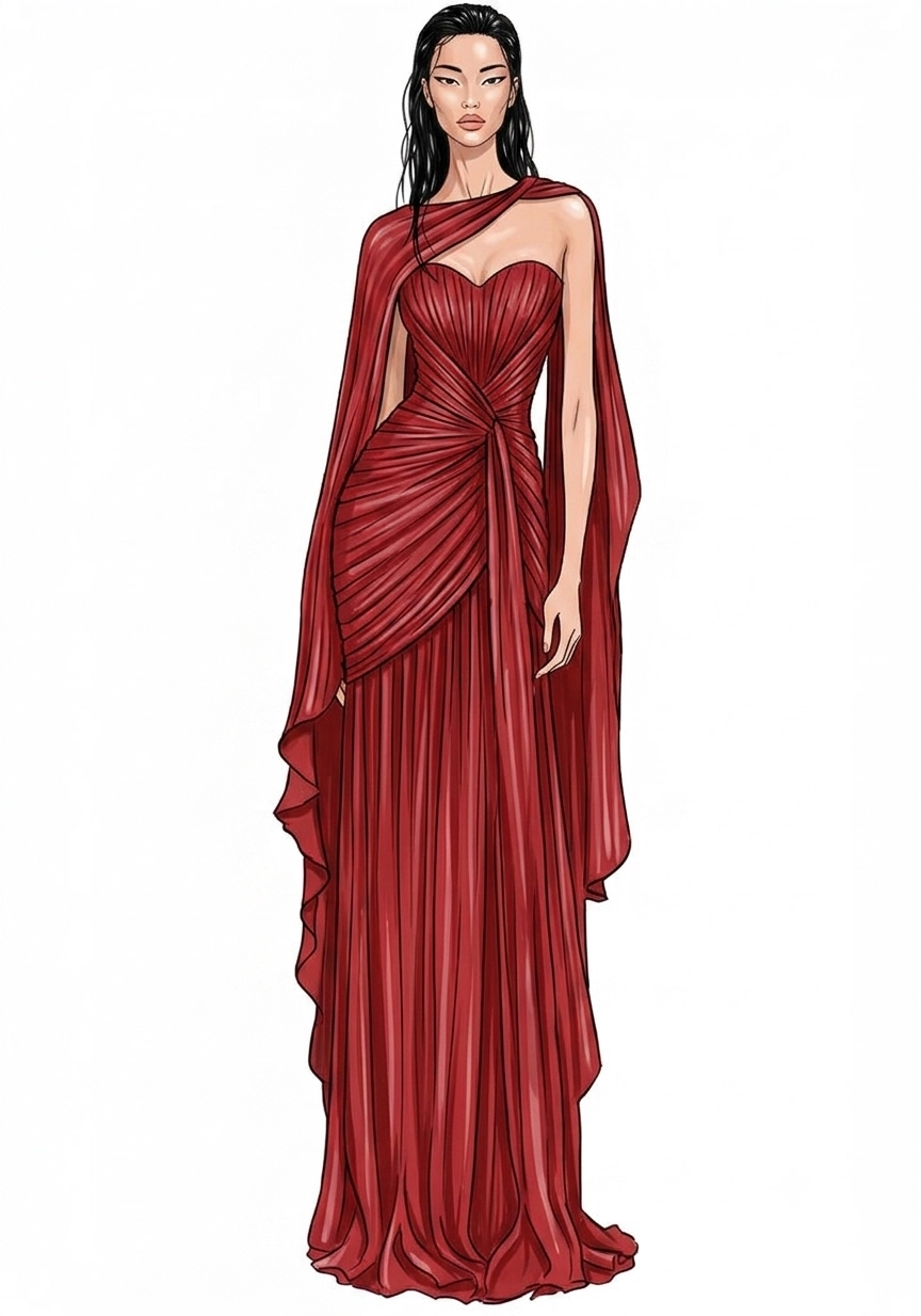 Professional digital fashion illustration