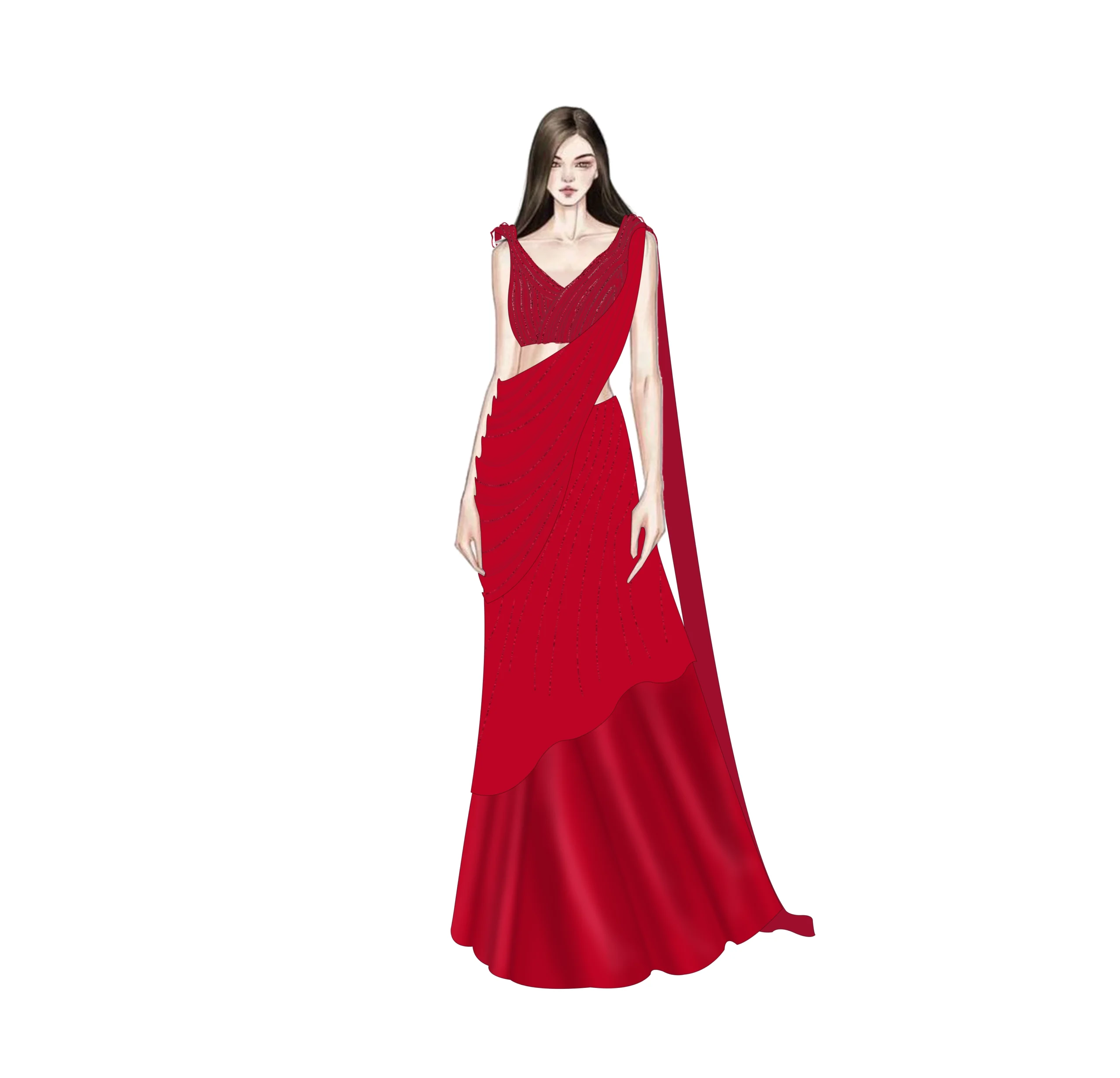 Digital fashion illustration by Paras Aneja Illustrations