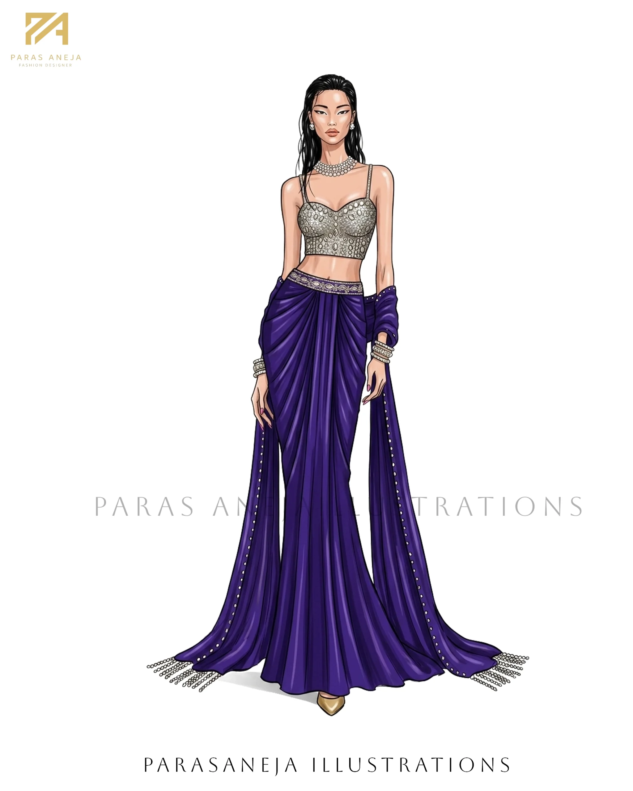 Professional digital fashion illustration