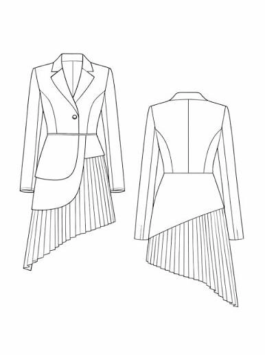 Fashion flat sketch by Paras Aneja Illustrations
