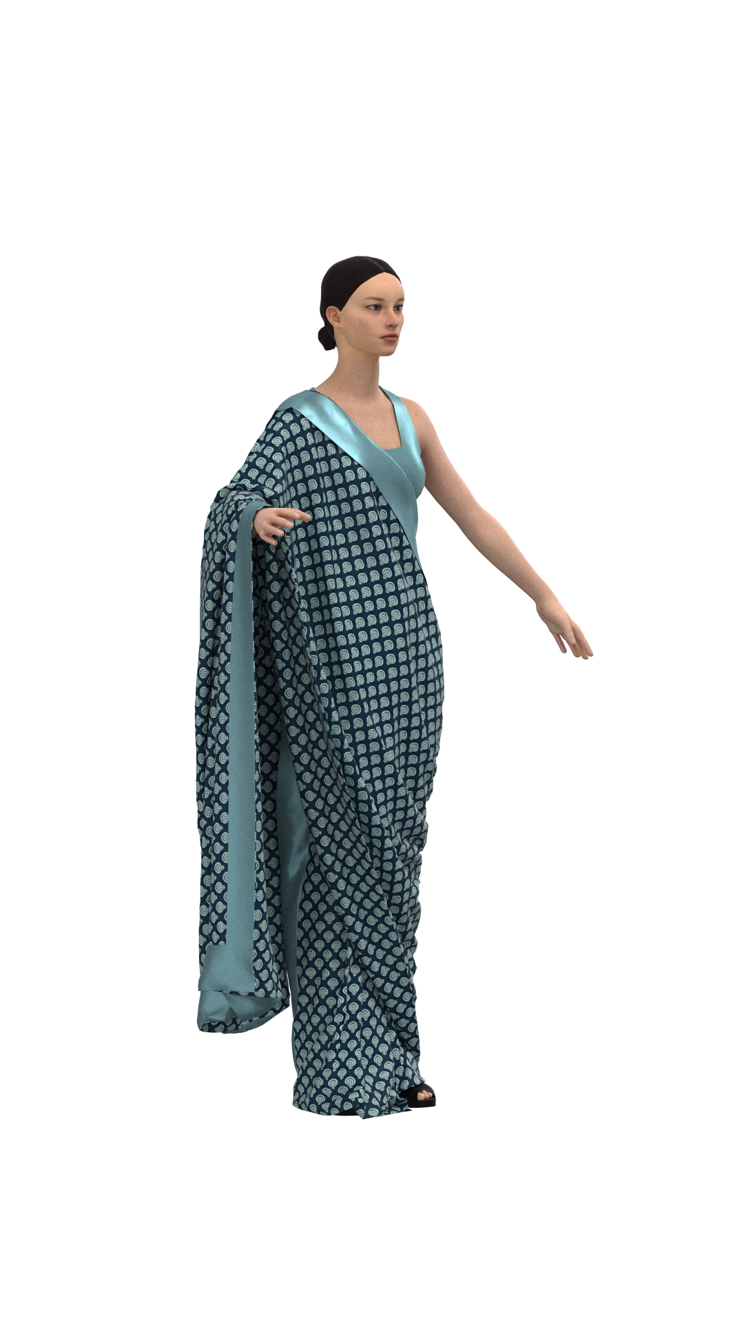 3D Fashion Illustration created in CLO3D